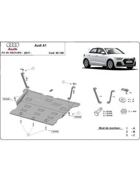 Cubre carter metalico Audi A1 "30.149" (Desde 2017 )