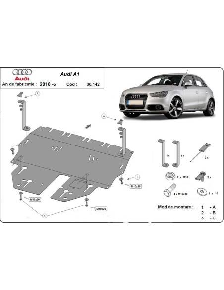 Cubre carter metalico Audi A1 "30.142" (Desde 2010 hasta 2017)