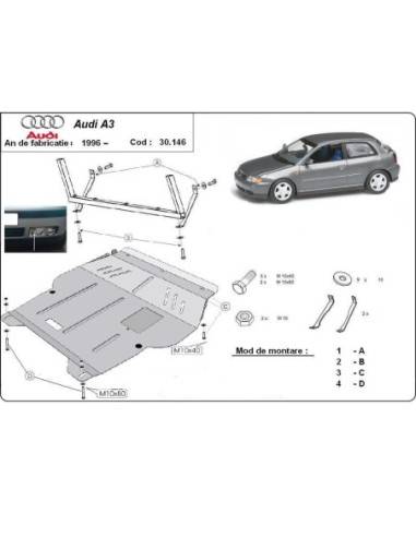 Cubre carter metalico Audi A3...
