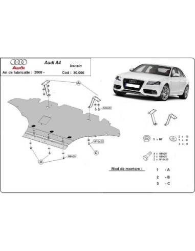 Cubre carter metalico Audi A4 B8,...