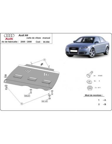 Protección del caja de cambios manuale Audi A4 B7 "00.004" (Desde 2005 hasta 2008)