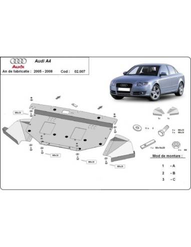 Cubre carter metalico Audi A4 B7 All...