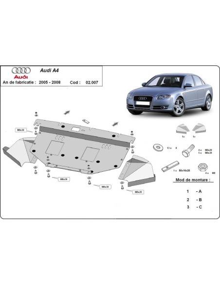 Cubre carter metalico Audi A4 B7 All Road "02.007" (Desde 2005 hasta 2008)