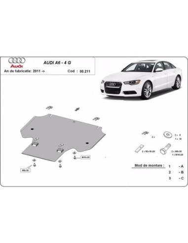 Protección del caja de cambios Audi A6 "00.211" (Desde 2011 hasta 2018)
