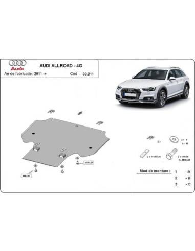 Protección del caja de cambios Audi All Road A6 "00.211" (Desde 2011 hasta 2018)