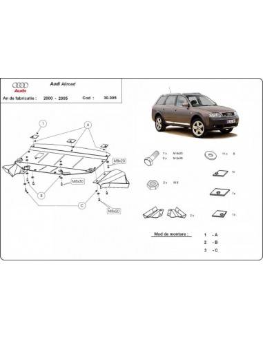 Cubre carter metalico Audi Allroad A6...