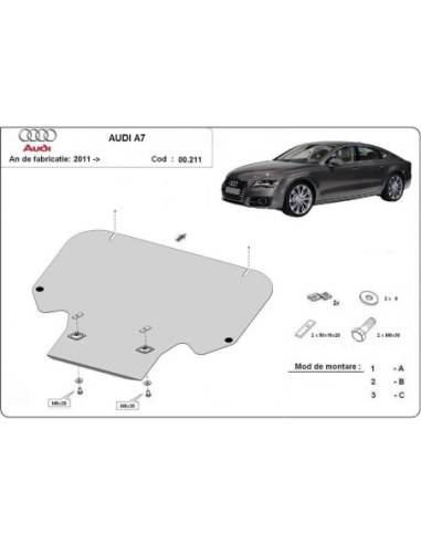 Protección del caja de cambios Audi A7 "00.211" (Desde 2011 hasta 2018)