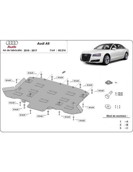 Protección del caja de cambios Audi A8 "00.214" (Desde 2010 hasta 2017)