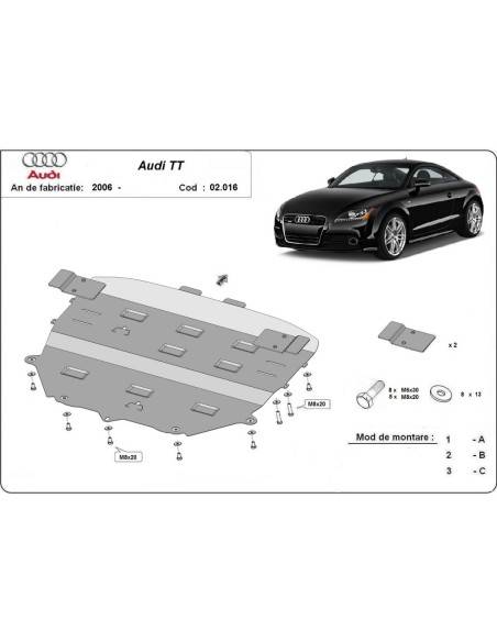 Cubre carter metalico Audi TT "02.016" (Desde 2006 hasta 2014)