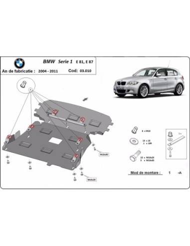 Cubre carter metalico BMW Serie 1 E81,E87 "03.010" (Desde 2004 hasta 2011)