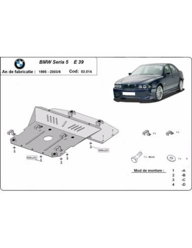 Cubre carter metalico BMW Serie 5 E39...