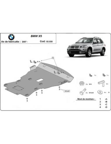 Cubre carter metalico BMW X5 "03.030" (Desde 2007 hasta 2013)