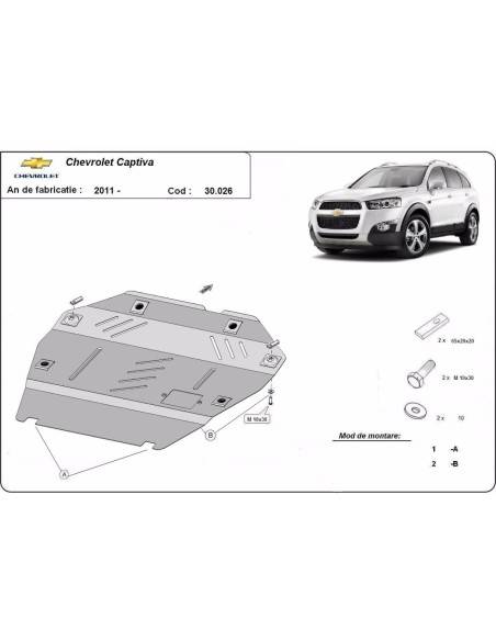 Cubre carter metalico Chevrolet Captiva "30.026" (Desde 2011 hasta 2018)