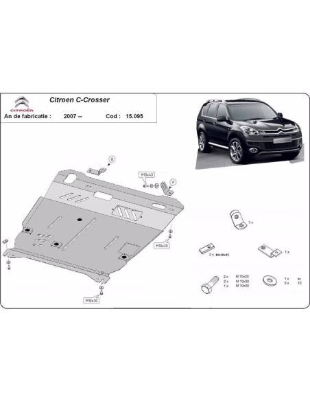 Cubre carter metalico Citroen C - Crosser "15.095" (Desde 2007 hasta 2012)