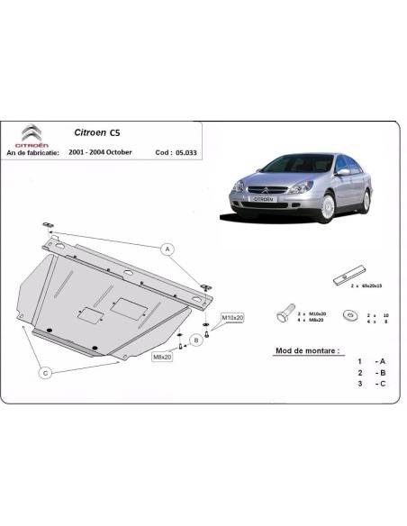 Cubre carter metalico Citroen C5 "05.033" (Desde 2001 hasta 2004)