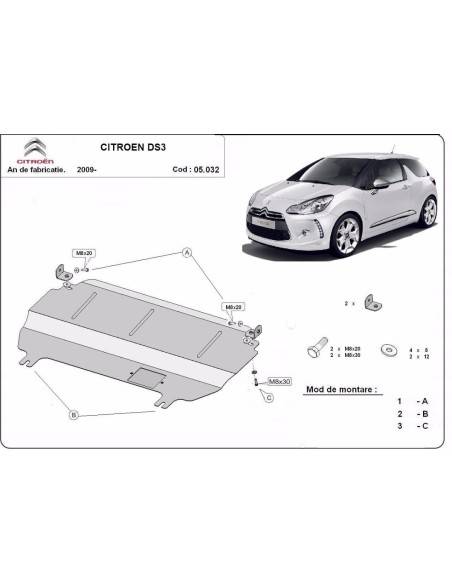 Cubre carter metalico Citroen DS3 "05.032" (Desde 2009)