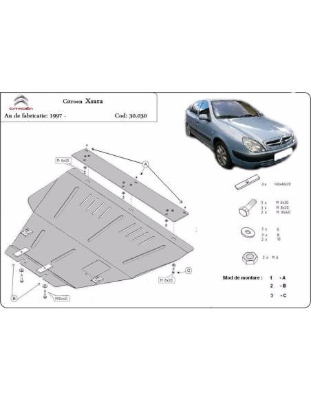Cubre carter metalico Citroen Xsara "30.030" (Desde 1997 hasta 2004)