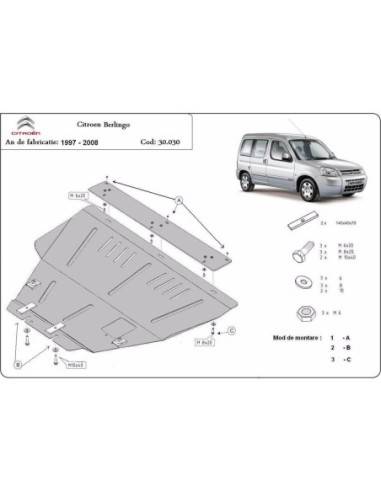 Cubre carter metalico Citroen...