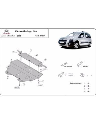 Cubre carter metalico Citroen...