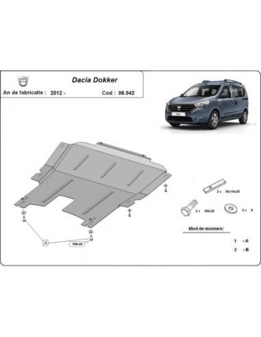 Cubre carter metalico Dacia Dokker "06.042" (Desde 2012 hasta 2022)