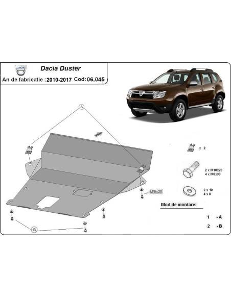 Cubre carter metalico Dacia Duster - 2,5 mm "06.045" (Desde 2010 hasta 2017)