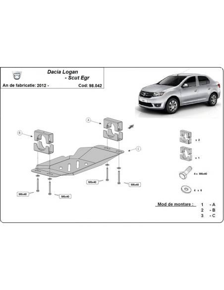Cubre metálico para el sistema Stop & Go, EGR Dacia Logan 2 "98.042" (Desde 2012 hasta 2020)