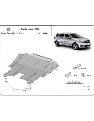 Cubre carter metalico Dacia Logan MCV "06.042" (Desde 2012 hasta 2020)
