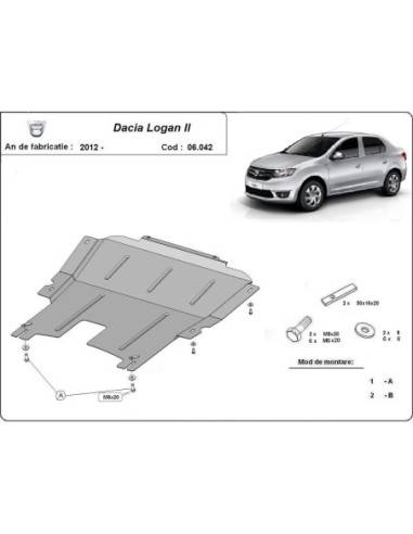 Cubre carter metalico Dacia Logan 2 "06.042" (Desde 2012 hasta 2020)