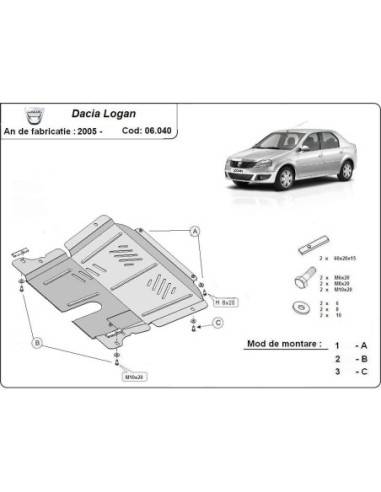 Cubre carter metalico Dacia Logan 1...