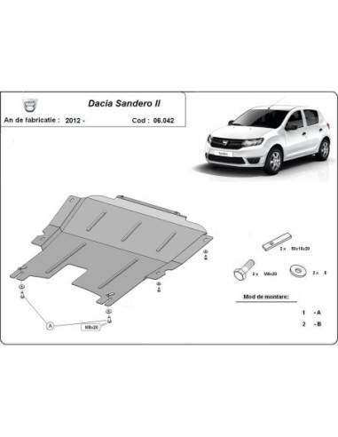 Cubre carter metalico Dacia Sandero 2 "06.042" (Desde 2012 hasta 2020)