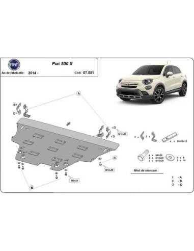Cubre carter metalico Fiat 500x...