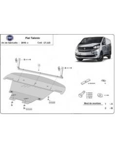 Cubre carter metalico Fiat...