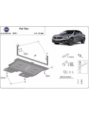 Cubre carter metalico Fiat Tipo...