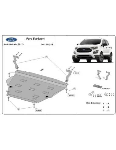 Cubre carter metalico Ford EcoSport "08.215" (Desde 2017 hasta 2022)
