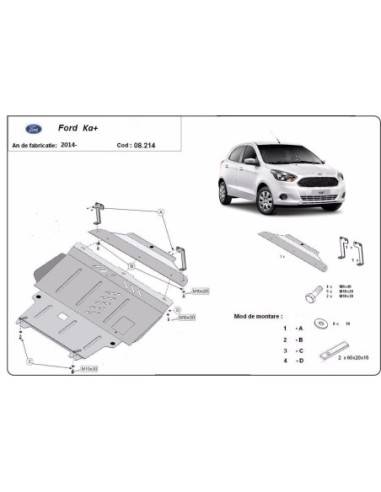 Cubre carter metalico Ford KA+...