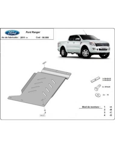 Protección del caja de cambios Ford Ranger "00.500" (Desde 2011 hasta 2022)