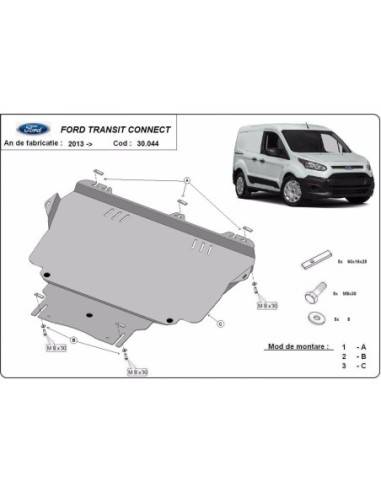 Cubre carter metalico Ford Transit Connect "30.044" (Desde 2013 hasta 2022)
