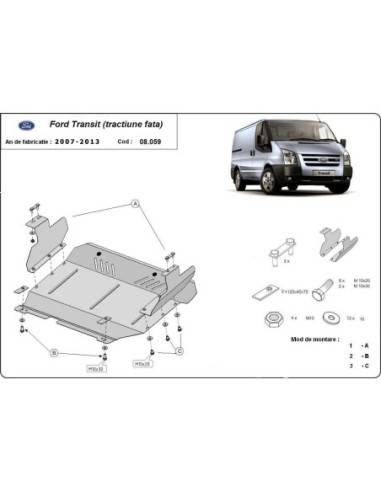 Cubre carter metalico Ford Transit -...