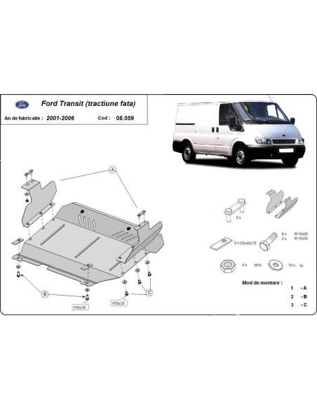 Cubre carter metalico Ford Transit - FWD "08.059" (Desde 2001 hasta 2006)