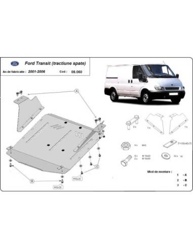 Cubre carter metalico Ford Transit -...