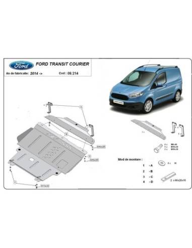 Cubre carter metalico Ford Transit Courier "08.214" (Desde 2014 hasta 2022)
