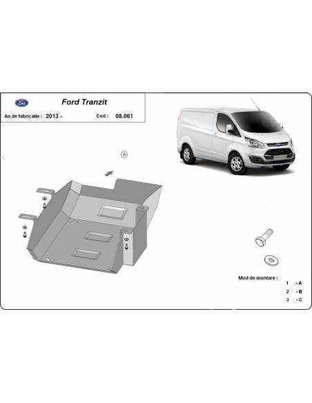 Protección del depósito de AdBlue Ford Transit Custom "08.061-BLU" (Desde 2013 hasta 2019)