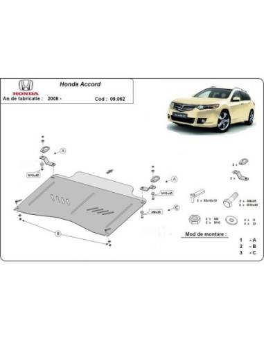 Cubre carter metalico Honda Accord...