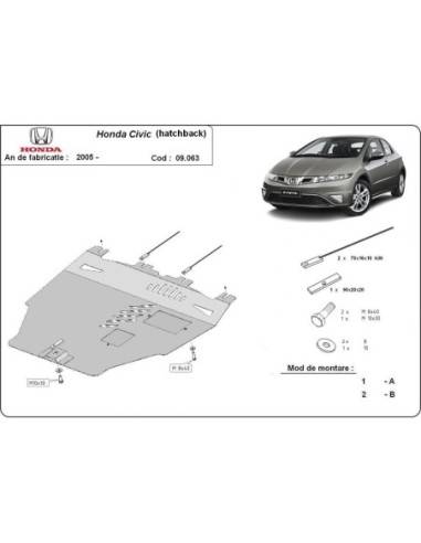 Cubre carter metalico Honda Civic...