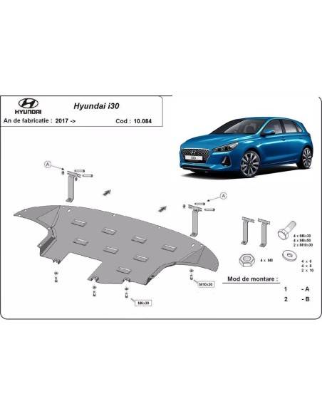 Cubre carter metalico Hyundai I30 "10.084" (Desde 2017 hasta 2022)