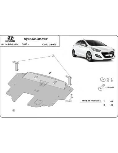 Cubre carter metalico Hyundai I30...