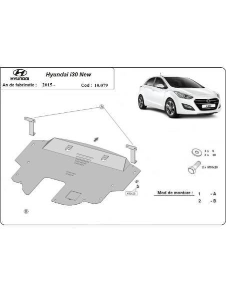 Cubre carter metalico Hyundai I30 "10.079" (Desde 2015 hasta 2016)