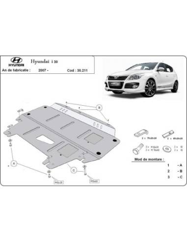 Cubre carter metalico Hyundai I30...