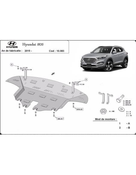 Cubre carter metalico Hyundai IX35 "10.083" (Desde 2015 hasta 2020)