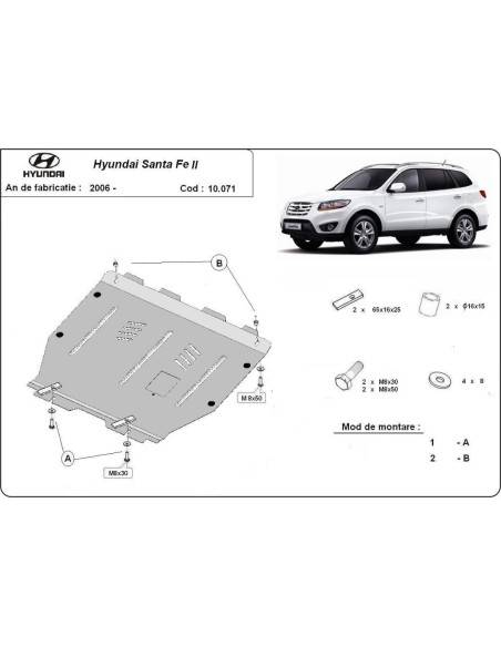 Cubre carter metalico Hyundai Santa Fe "10.071" (Desde 2006 hasta 2011)